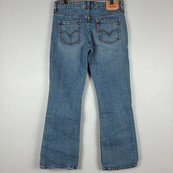 Levis 515 6M Bootcut Jeans Blue Mid Rise Classic Normcore All Season Wear 2000s - Picture 7 of 13